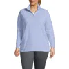 Lands' End Anyweather Fleece Quarter Zip Pullover In Soft Periwinkle