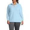 Lands' End Anyweather Fleece Quarter Zip Pullover In Subtle Blue