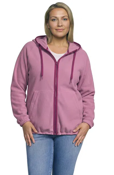 Lands' End Plus Size Anyweather Raindefense Fleece Full Zip Jacket In Green