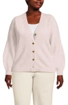 Lands' End Plus Size Cashmere Cardigan In Purple