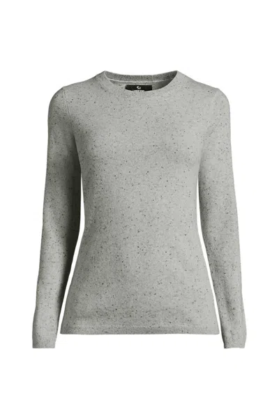 Lands' End Plus Size Cashmere Sweater In Gray