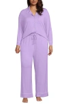 Lands' End Cooling 2 Piece Pajama Set In Lilac Petal
