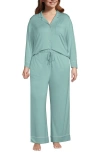 Lands' End Cooling 2 Piece Pajama Set In Misty Aqua