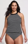 Lands' End Plus Size Crochet High Neck Tankini Top