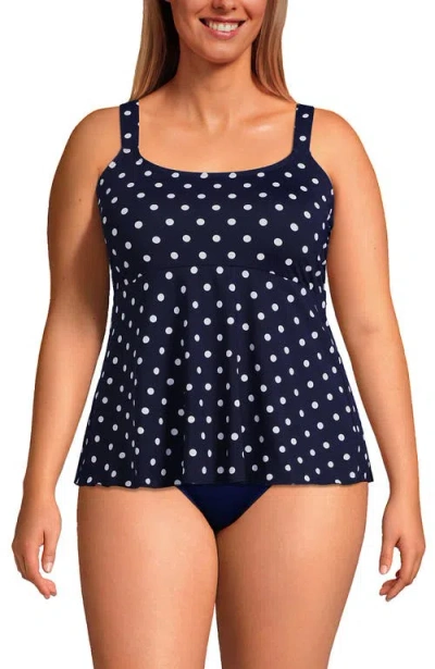LANDS' END LANDS' END PLUS SIZE DD-CUP FLUTTER TANKINI TOP 