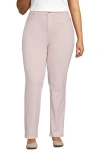 Lands' End Recover High Rise Straight Leg Blue Jeans In Pearl Garment Dye Wash