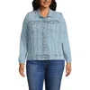 Lands' End Denim Trucker Jacket In Breeze Blue Wash