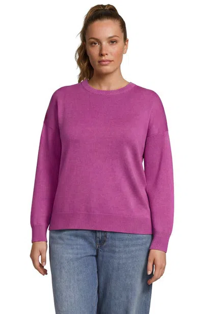 Lands' End Plus Size Drifter Classic Cable Sweater In Multi
