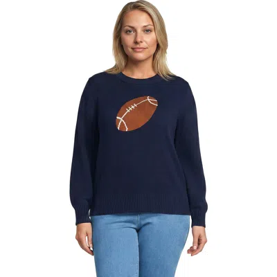 Lands' End Plus Size Drifter Sports Icon Sweater In Blue