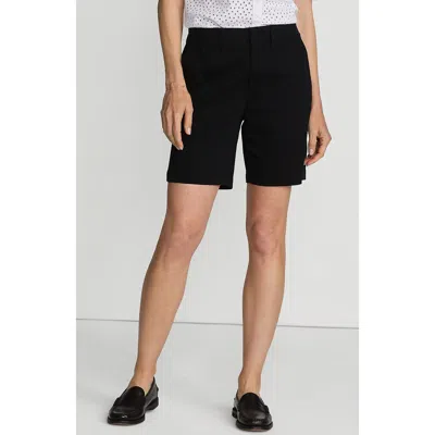 Lands' End Plus Size Elastic Back Classic 7" Chino Shorts In Black