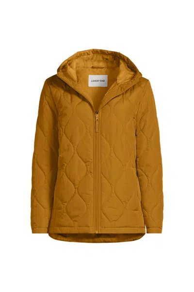 Lands' End Plus Size Featherfree Quilted Insulated Jacket In Yellow