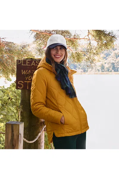 Lands' End Plus Size Featherfree Quilted Insulated Jacket In Yellow