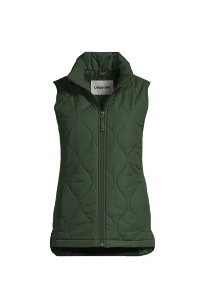 Lands' End Plus Size Featherfree Quilted Insulated Vest In Multi