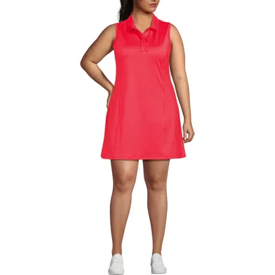 Lands' End Plus Size High Impact Sleeveless Polo Dress
