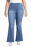 Lands' End Denim High Rise Skinny Flare Jeans In Beau Blue