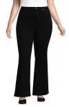 Lands' End Denim High Rise Skinny Flare Jeans In Black