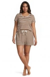 Lands' End Plus Size Knit 2 Piece Pajama Set In Multi