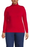 Lands' End Lightweight Jersey Skimming Long Sleeve Turtleneck In Heritage Red