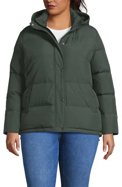 Lands' End Plus Size Max 600 Down Puffer Jacket In Green