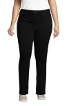 Lands' End Recover Mid Rise Straight Leg Blue Jeans In Black