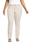 Lands' End Recover Mid Rise Straight Leg Blue Jeans In Natural