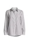 Lands' End Plus Size No Iron Button Front Shirt In Multi