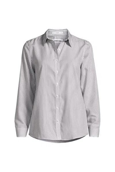 Lands' End Plus Size No Iron Button Front Shirt In Multi