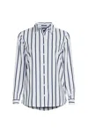 Lands' End Plus Size No Iron Button Front Shirt In Multi
