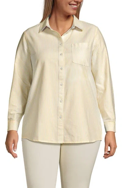 Lands' End Plus Size Oxford Shirt In Neutral