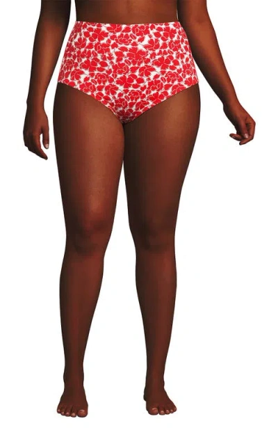 LANDS' END LANDS' END PLUS SIZE PINCHLESS HIGH WAISTED BIKINI BOTTOMS