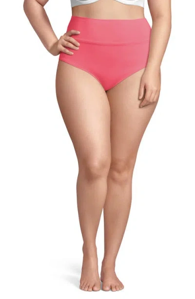 LANDS' END LANDS' END CHLORINE RESISTANT PINCHLESS HIGH WAISTED BIKINI BOTTOMS
