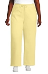Lands' End Serious Sweats High Rise Relaxed Straight Leg Pants In Pale Yellow