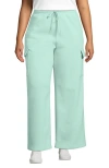 Lands' End Serious Sweats High Rise Wide Leg Cargo Pants In Julep