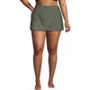 Lands' End Slender Separates Tummy Control Swim Skirt Swim Bottoms In Olive Green/thyme Ditsy Lilies
