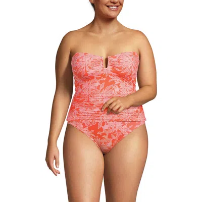 Lands' End Slender Bandeau U-wire Tankini Swimsuit Top