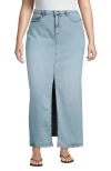 Lands' End Soft Denim Maxi Skirt In Breeze Blue Wash