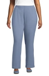 Lands' End Plus Size Sport Knit High Rise Pants In Pale Slate Blue