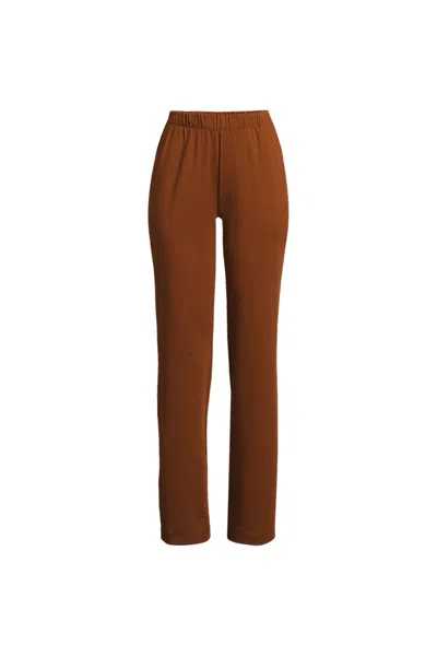Lands' End Plus Size Sport Knit High Rise Pants In Red
