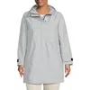 Lands' End Squall Hooded Waterproof Raincoat In Light Mist