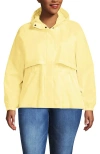 Lands' End Plus Size Squall Packable Rain Jacket In Yellow
