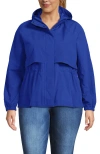 Lands' End Plus Size Squall Packable Rain Jacket In Blue