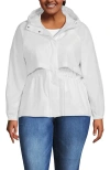 Lands' End Plus Size Squall Packable Rain Jacket In White
