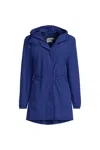 Lands' End Plus Size Squall Packable Waterproof Raincoat In Blue