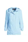 Lands' End Plus Size Squall Packable Waterproof Raincoat In Blue
