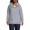 Lands' End Plus Size Squall Packable Waterproof Raincoat In Gray
