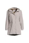 Lands' End Plus Size Squall Packable Waterproof Raincoat In Tan
