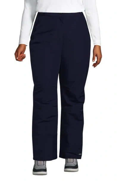 Lands' End Plus Size Squall Waterproof Insulated Snow Pants In Blue