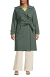 Lands' End Squall Waterproof Modern Trench Coat In Spruce