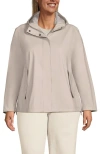 Lands' End Plus Size Squall Waterproof Rain Slicker Jacket In Dusk Gray