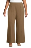 Lands' End Starfish High Rise Palazzo Pants In Dark Jute Brown